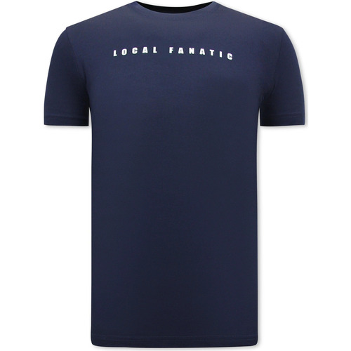 textil Herr T-shirts Local Fanatic Tecknad För Blå