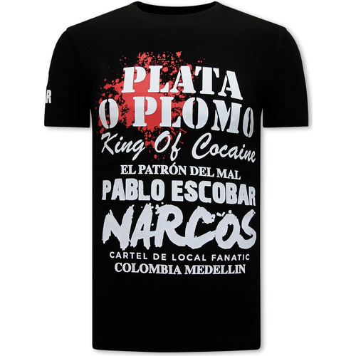 textil Herr T-shirts Local Fanatic Plato Plomo Svart