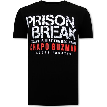 textil Herr T-shirts Local Fanatic Chapo Guz Prison Bk Svart
