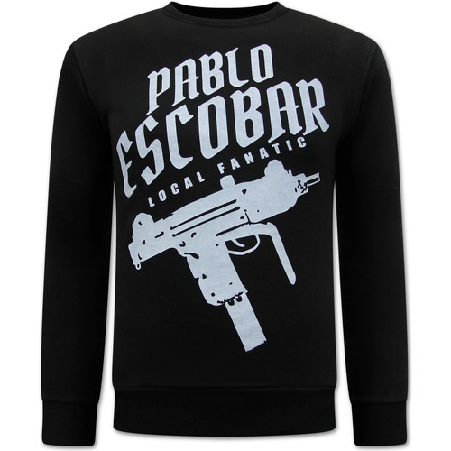 textil Herr Sweatshirts Local Fanatic Pablo Escobar Uzi Herr Svart
