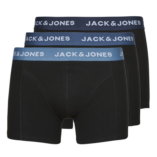 Underkläder Herr Boxershorts Jack & Jones JACSOLID TRUNKS 3 PACK OP Svart / Blå
