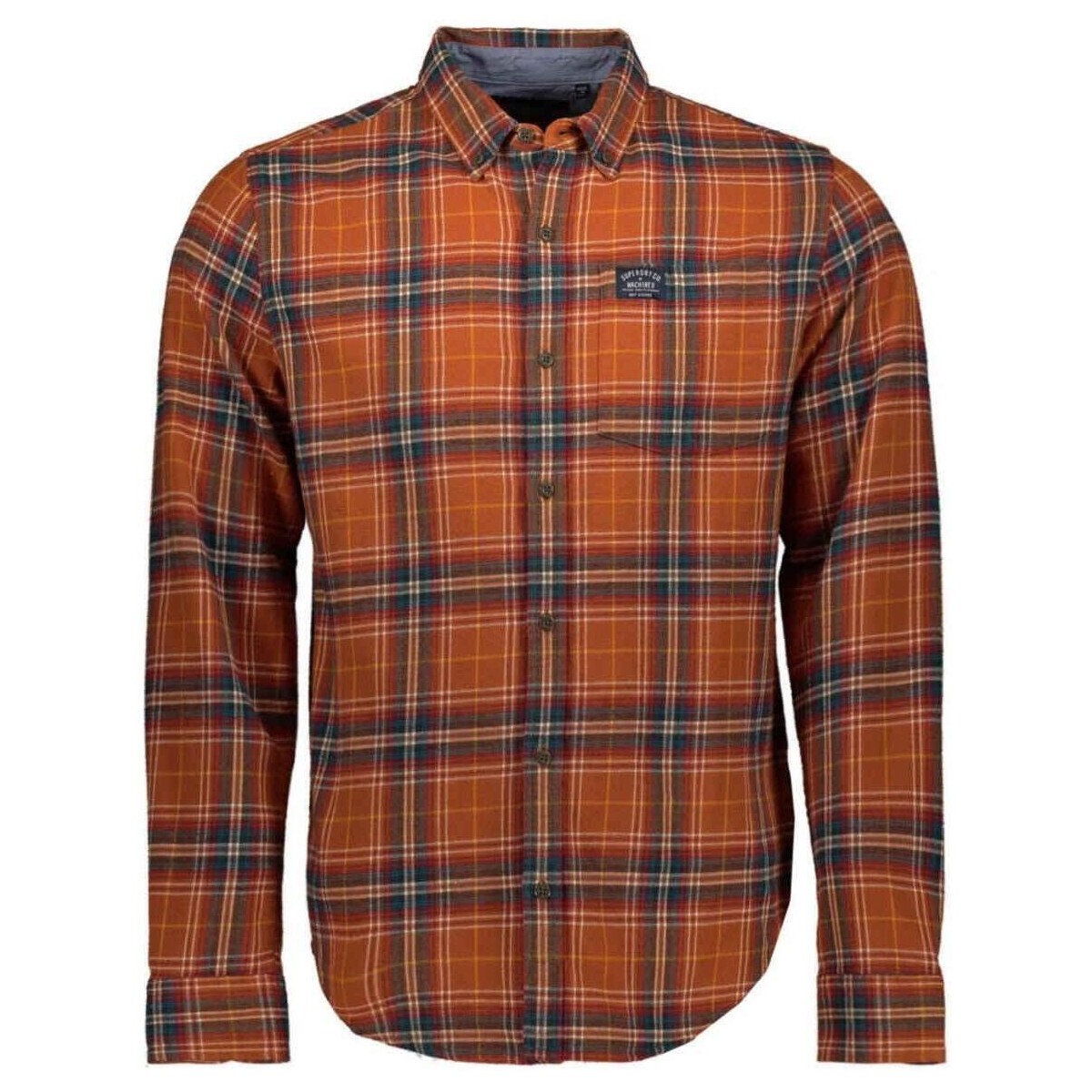 textil Herr Långärmade skjortor Superdry  Orange