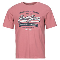 textil Herr T-shirts Jack & Jones JJELOGO TEE SS O-NECK 2 COL SS24 SN Rosa