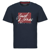 textil Herr T-shirts Jack & Jones JJZURI TEE SS CREW NECK Marin