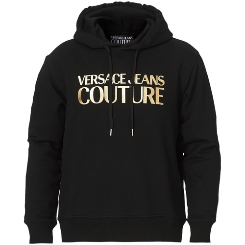 textil Herr Sweatshirts Versace Couture Logo Thick Foil Hoodie Svart