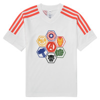 textil Pojkar T-shirts Adidas Sportswear LK MARVEL AVENGERS T Vit / Röd