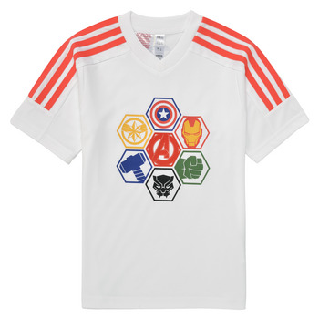 textil Pojkar T-shirts Adidas Sportswear LK MARVEL AVENGERS T Vit / Röd