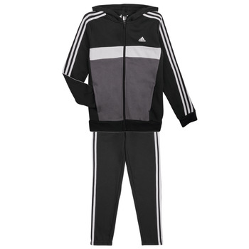 textil Pojkar Sportoverall Adidas Sportswear J 3S TIB FL TS Svart / Grå