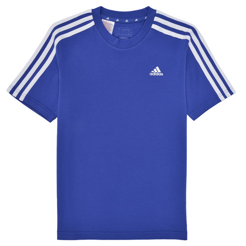 textil Pojkar T-shirts Adidas Sportswear U 3S TEE Blå / Vit