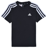 textil Barn T-shirts Adidas Sportswear LK 3S CO TEE Svart / Vit