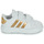 Skor Flickor Sneakers Adidas Sportswear GRAND COURT 2.0 CF I Vit / Guldfärgad
