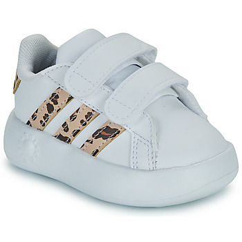 Skor Flickor Sneakers Adidas Sportswear GRAND COURT 2.0 CF I Vit / Leopard