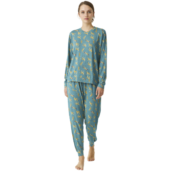 textil Dam Pyjamas/nattlinne J&j Brothers JJBDP0600 Blå