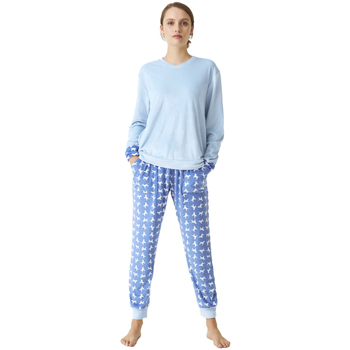 textil Dam Pyjamas/nattlinne J&j Brothers JJBDP0801 Blå
