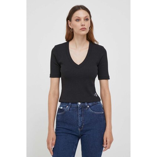 textil Dam T-shirts & Pikétröjor Calvin Klein Jeans J20J222379 Svart