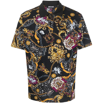 textil Herr T-shirts & Pikétröjor Roberto Cavalli  Svart