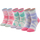 Underkläder Flickor Sportstrumpor Skechers 3PPK Girls Casual Fancy Tie Die Socks Flerfärgad