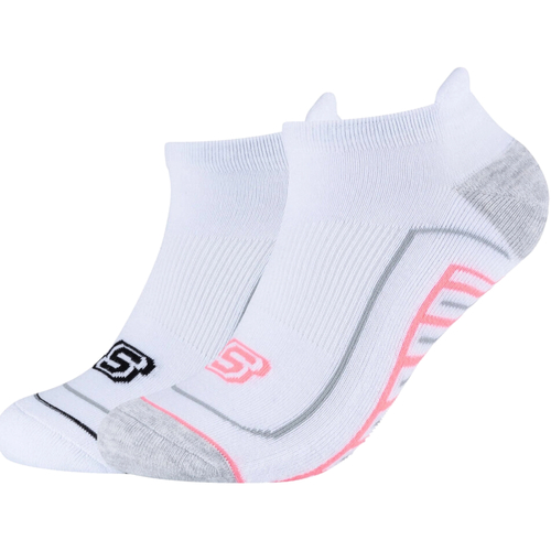 Underkläder Sportstrumpor Skechers 2PPK Basic Cushioned Sneaker Socks Vit