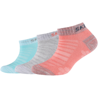 Underkläder Flickor Sportstrumpor Skechers 3PPK Girls Mesh Ventilation Socks Flerfärgad