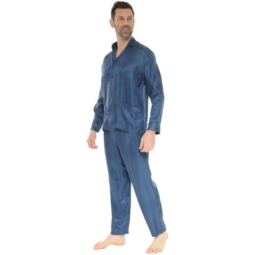 textil Herr Pyjamas/nattlinne Pilus SILK Blå