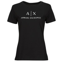 textil Dam T-shirts Armani Exchange 3DYTAF Svart