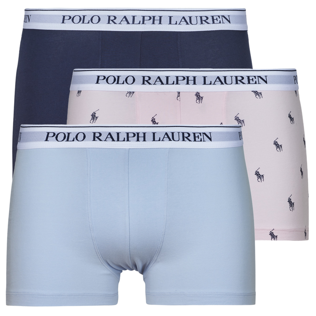 Underkläder Herr Boxershorts Polo Ralph Lauren CLSSIC TRUNK-3 PACK-TRUNK Blå / Rosa / Marin