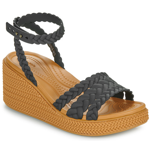 Skor Dam Sandaler Crocs Brooklyn Woven Ankle Strap Wdg Svart