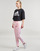 textil Dam Joggingbyxor Adidas Sportswear W FI 3S SLIM PT Rosa / Vit