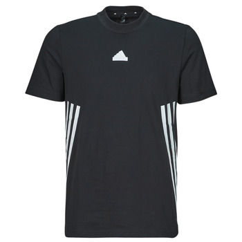 textil Herr T-shirts Adidas Sportswear M FI 3S REG T Svart / Vit
