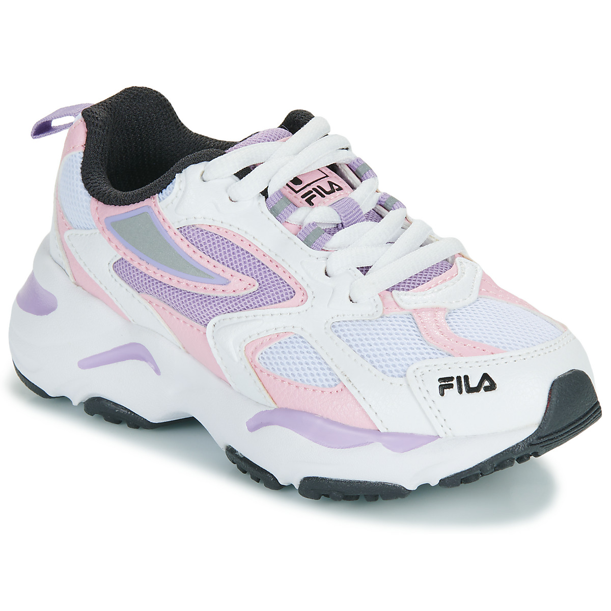 Skor Flickor Sneakers Fila CR-CW02 RAY TRACER KIDS Vit / Violett / Rosa