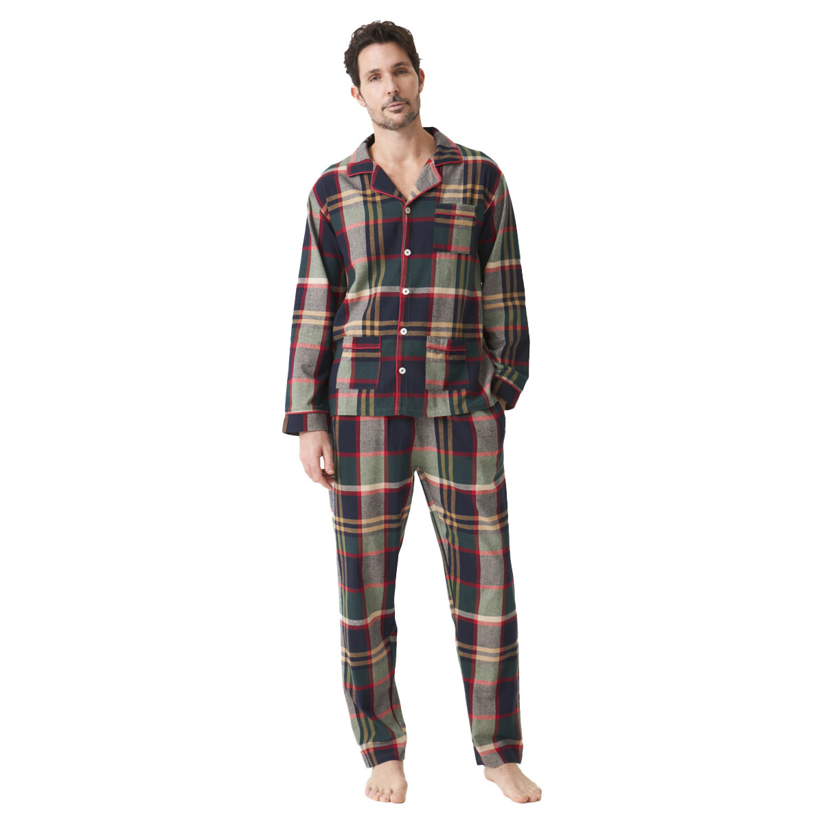 textil Herr Pyjamas/nattlinne J&j Brothers JJBDP5900 Flerfärgad