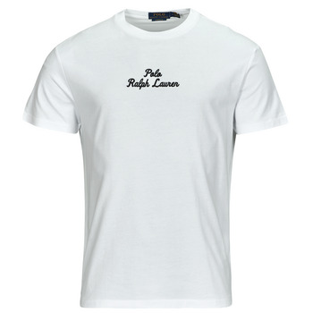textil Herr T-shirts Polo Ralph Lauren T-SHIRT AJUSTE EN COTON POLO RALPH LAUREN CENTER Vit / Vit