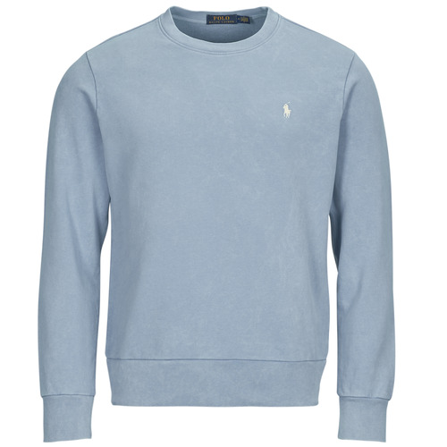 textil Herr Sweatshirts Polo Ralph Lauren SWEATSHIRT COL ROND EN MOLLETON Blå / Himmelsblå