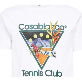 textil Herr T-shirts Casablanca MS23-JTS-001-01 Vit