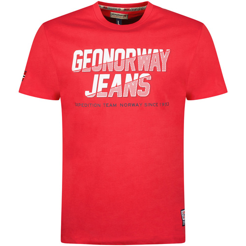 textil Herr T-shirts Geo Norway SX1046HGNO-RED Röd