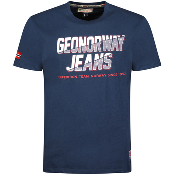 textil Herr T-shirts Geographical Norway SX1046HGNO-NAVY Marin