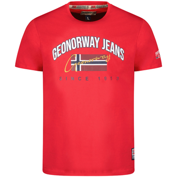 textil Herr T-shirts Geographical Norway SX1052HGNO-RED Röd