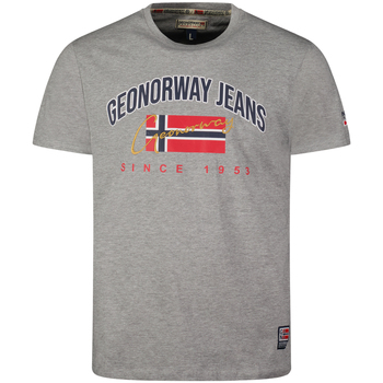 textil Herr T-shirts Geographical Norway SX1052HGNO-BLENDED GREY Grå