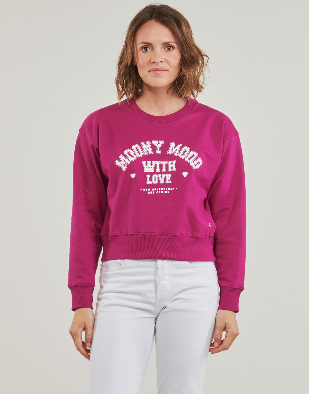textil Dam Sweatshirts Moony Mood MARIE Rosa