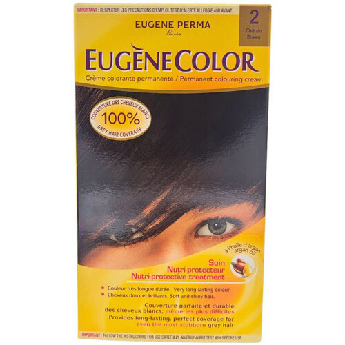 skonhet Dam Hårfärg Eugene Perma Permanent Coloring Cream Eugènecolor - 02 Chatain Beige