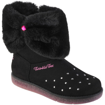 Skor Flickor Boots Skechers Glitzy Glam - Cozy Cuddlers Svart