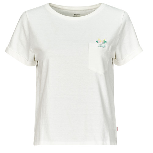 textil Dam T-shirts Levi's GR MARGOT POCKET TEE Vit