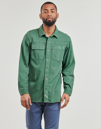 textil Herr Långärmade skjortor Levi's LS AUBURN WORKER Grön
