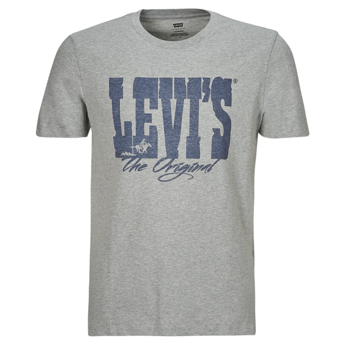 textil Herr T-shirts Levi's GRAPHIC CREWNECK TEE Grå