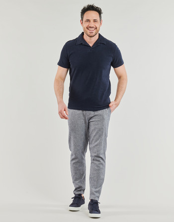 textil Herr Chinos / Carrot jeans Selected SLH172-SLIMTAPE BRODY LINEN PANT Blå