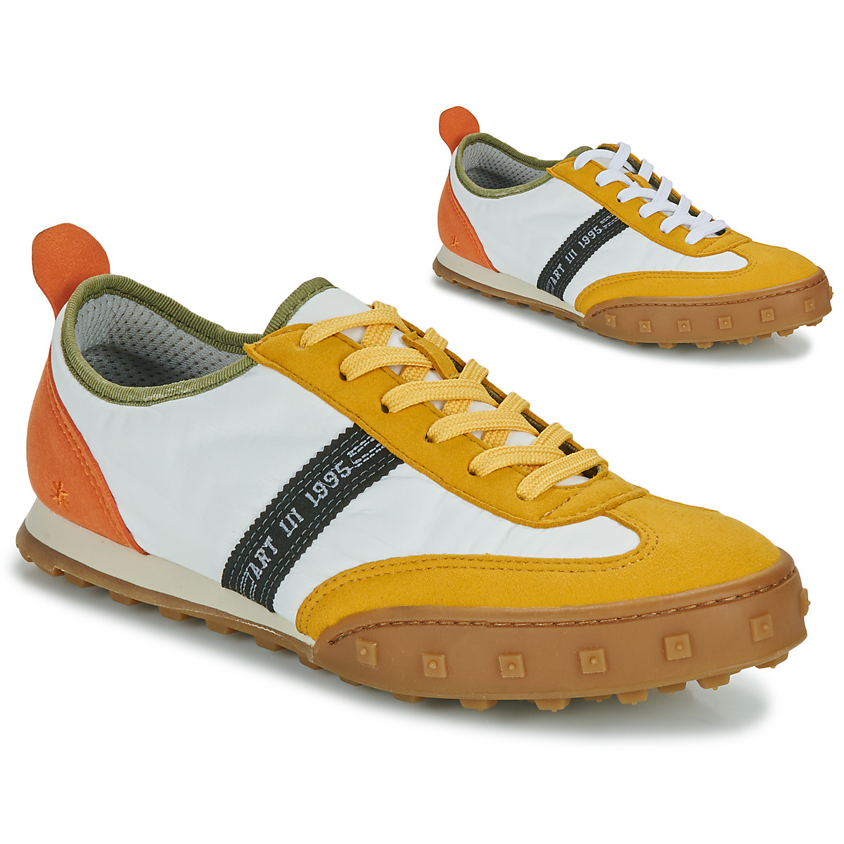 Skor Herr Sneakers Art CROSS SKY Vit / Gul / Orange