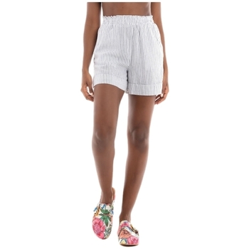 textil Dam Shorts / Bermudas Only Shorts Linette Linen - White/Night Sky Vit
