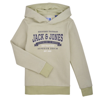 textil Pojkar Sweatshirts Jack & Jones JJELOGO SWEAT HOOD 2 COL 24 SNJNR Grön