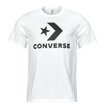 textil T-shirts Converse STAR CHEVRON TEE WHITE Vit