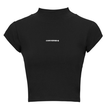 textil Dam T-shirts Converse WORDMARK TOP BLACK Svart